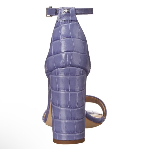 Sam Edelman Yaro Block Heel Ankle Strap Sandals in Dusty Violet Size 8 - Picture 4 of 11